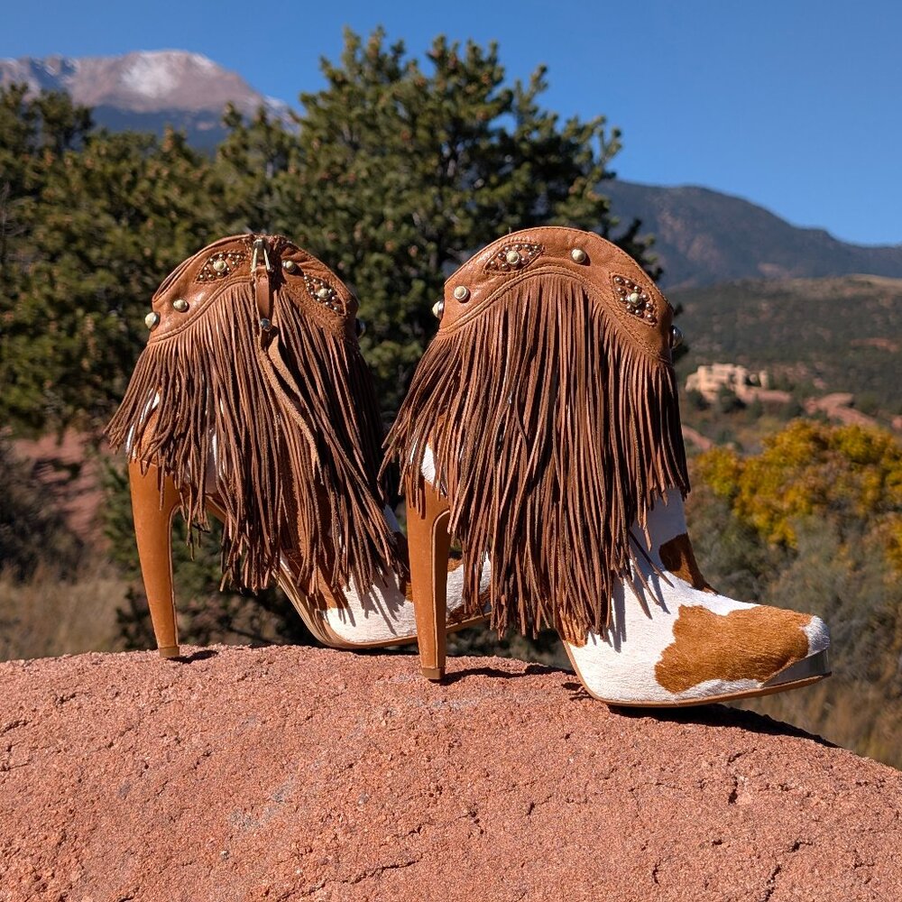 Sam Edelman Kiana Boots | Size 8.5 | Fringe Cowhide